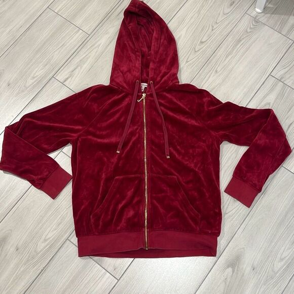 Juicy Couture Vintage Red Zipup Size Medium - Picture 1 of 5